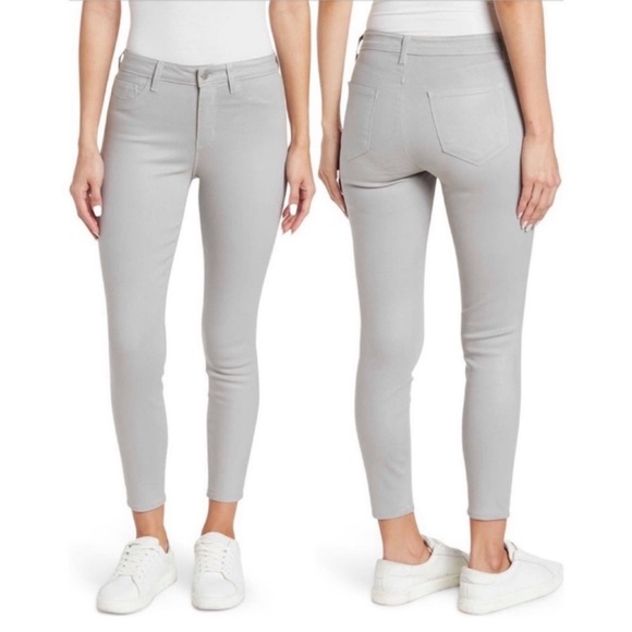 L'AGENCE Denim - L’Agence Margot Skinny High Rise Silver Grey Jeans